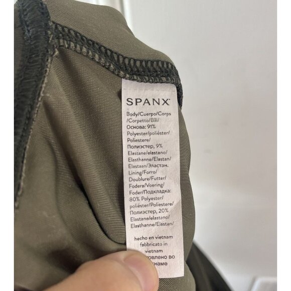 NEW NWT SPANX Velvet High Waisted Leggings Dark Palm Green High Rise Size 1X - Picture 8 of 9